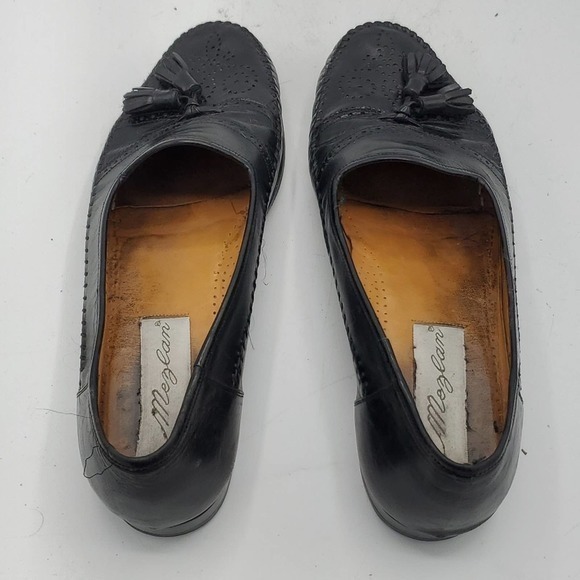 Mezlan Christopher‎ Men's Black Leather Tassel Loafers Size 9.5 M Made in Italy - Picture 5 of 8